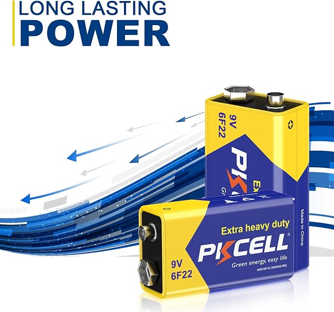 PKCELL 9V Batteries, 16 Pack 9 Volt Batteries Carbon Zinc, 9V Battery - Image 4