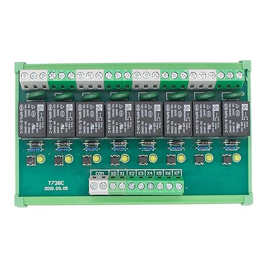 GAEYAELE 8 Channel Interface Relay Module 12VACDC DIN Rail Panel Mount - Image 5