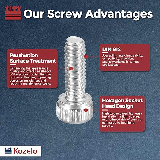 Kozelo 50pcs Socket Head Cap Screws - Image 3