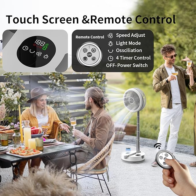 Socool 40000mAh Portable Fan Foldable Battery Rechargeable - Image 5