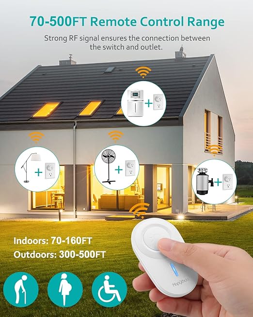 HAPYTHDA Remote Control Outlet, Remote Light Switch - Image 4