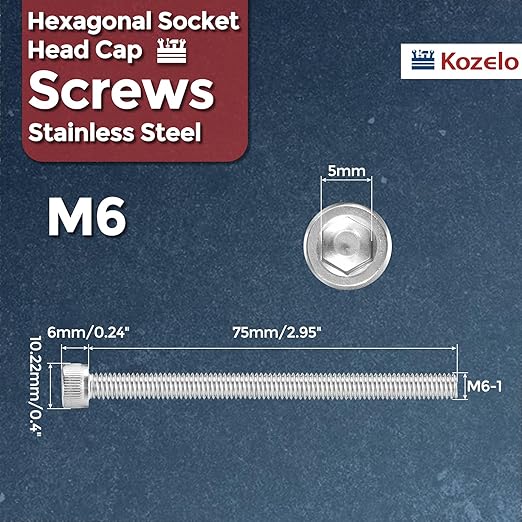 Kozelo 20pcs Socket Head Cap Screws - Image 2