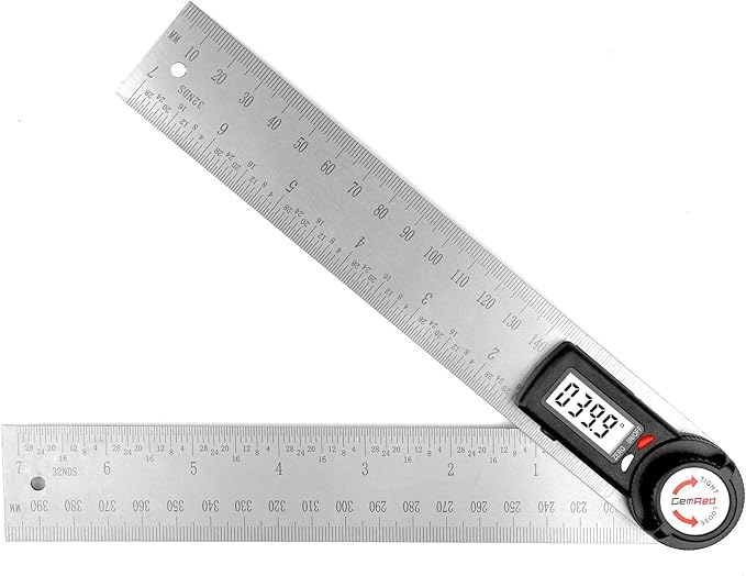 GemRed 82305 Digital Angle Finder Protractor-Stainless steel by GemRed