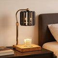 Candle Warmer Lamp with Timer & Dimmer – Artistic Glass Shade Desk Lamp by Unknown