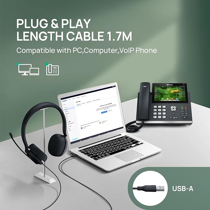 Yealink UH35 Wired Headset, USB Headset - Image 6