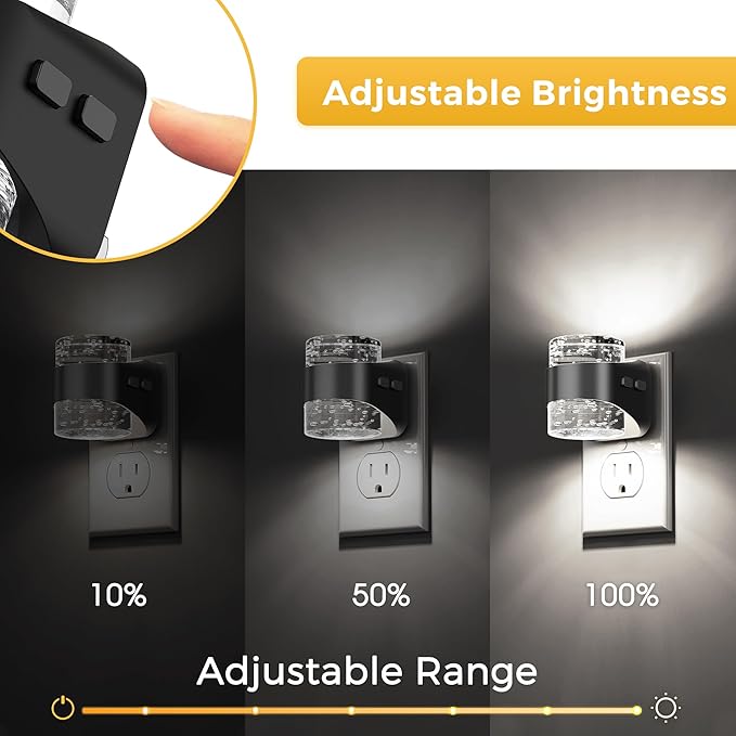 L LOHAS LED Night Light, 5000K Bubble Night Lights Plug into Wall, Acrylic - Image 3