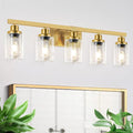DIKAIDA 5 Light Gold Bathroom Vanity Light, Bathroom Light Fixtures by DIKAIDALights