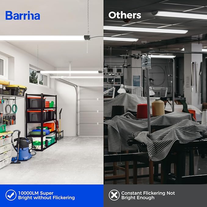 Barrina BS84 LED Shop Lights for Workshop 4FT, 5000K Utility Shop Lights - Image 3
