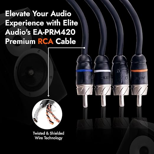 Elite Audio Premium Series 20ft. 4-Channel Car Audio RCA Cable – Double Shielded - Image 6