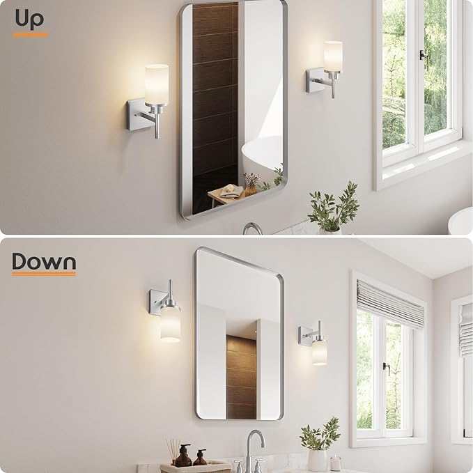 AONEON Bathroom Light Fixtures Brushed Nickel Vanity Lights - Image 4
