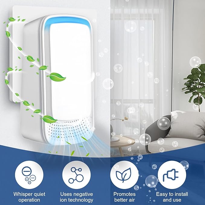 KLVEU Negative Ion Air Purifier Plug in, Ionic Air Purifiers - Image 3