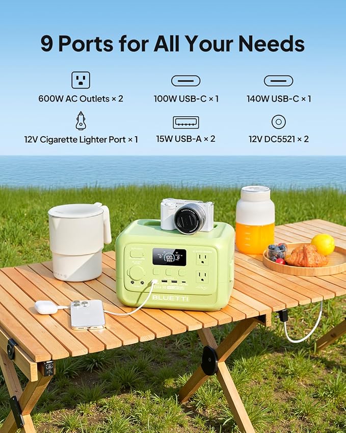 BLUETTI Elite 30 V2 Portable Power Station, 288Wh LiFePO4 Battery - Image 4