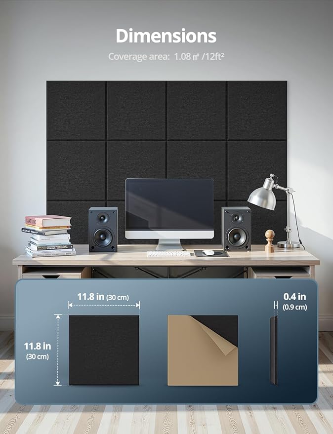 Square Acoustic Wall Panels, Sound Absorbing Panels - Image 8