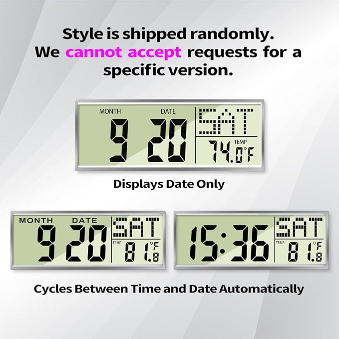SCOAGE Modern Wall Clock with Temperature Green Forest Large Display - Image 3