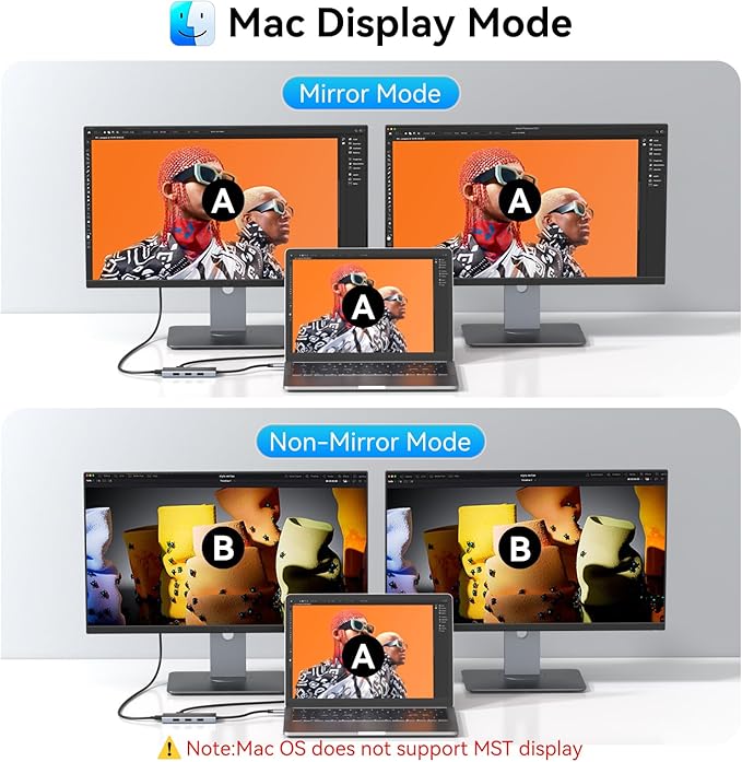 USB C Docking Station Dual HDMI Monitor 4K 60 Hz USB C to Dual HDMI Adapter - Image 6