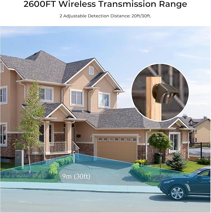 eMACROS Solar Wireless Driveway Alarm — 1/2 Mile Long Range Motion Sensor - Image 4