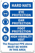 Brimar - 12" x 18" - The Required PPE Must Be Worn Sign - .055″ Polyethylene by BrimarIndustries