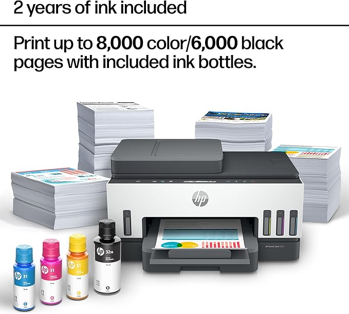 HP Smart Tank 7301 Wireless All-in-One Ink Tank Printer, Copier - Image 3