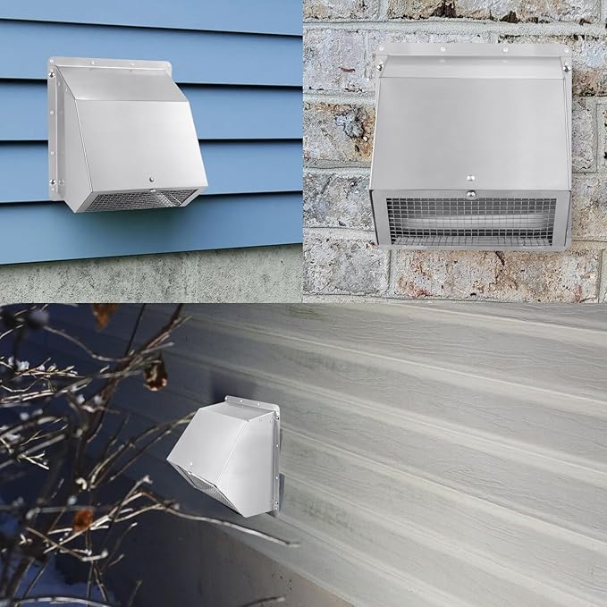 8 inch Wall Vent Ccover, Exhaust Vent Hooded Wall Vent - Image 8