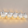 BBLLWJ Crystal Vanity Lights Chrome 5 Light Bathroom Light Fixtures Over Mirror by BBLLWJ