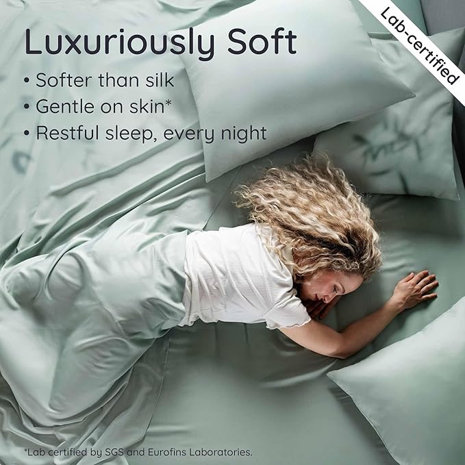Bambaw 100% Viscose Derived from Bamboo Fitted Sheet King Size, Cooling Fitted - Image 4