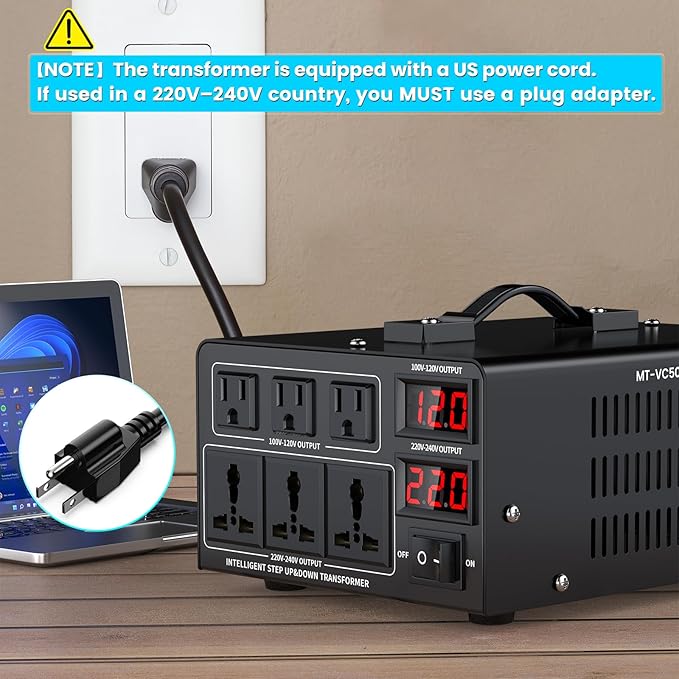 5000W Voltage Converter Transformer Step Up/Down Converter 110/120 Volt - Image 3