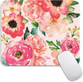 Armanza Square Mouse Pad Pink Watercolor Flower, Personalized Premium-Textured by Armanza
