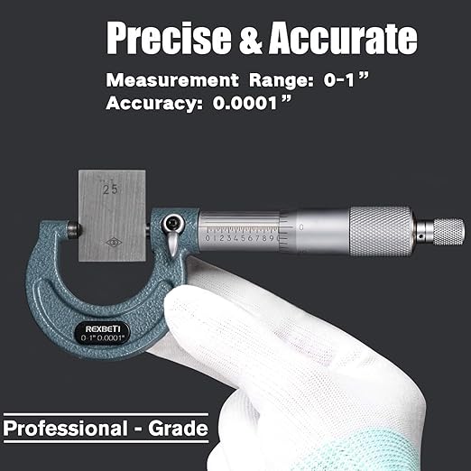 REXBETI 3Pcs Outside Micrometer Set, 0-3" Machinist Micrometer, Ultra-Precision - Image 6