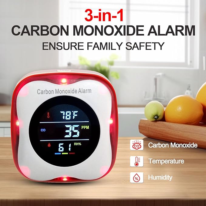 Vzmcov Plug-in Carbon Monoxide Detector - Image 2