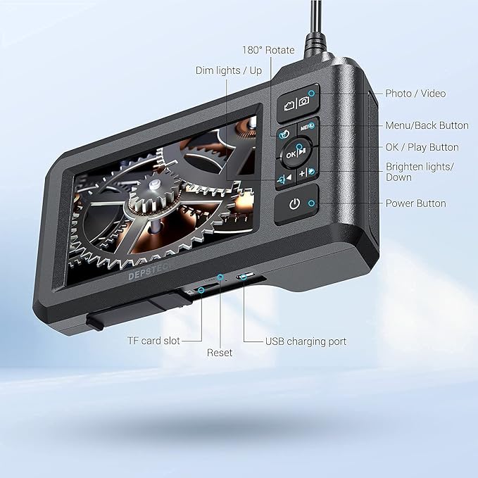 DEPSTECH Dual Lens Industrial Endoscope, 1080P Digital Borescope Inspection - Image 8