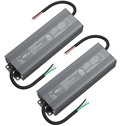 EMITEVER Triac Dimmable LED Driver, 2 Packs 120W Power Supply, AC 120V to DC by EMITEVER