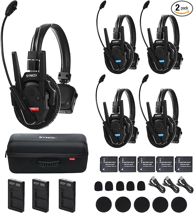 SYNCO XTalk Pro5 XPro X5 2.4GHz Wireless Headset Communication System Random by SYNCO
