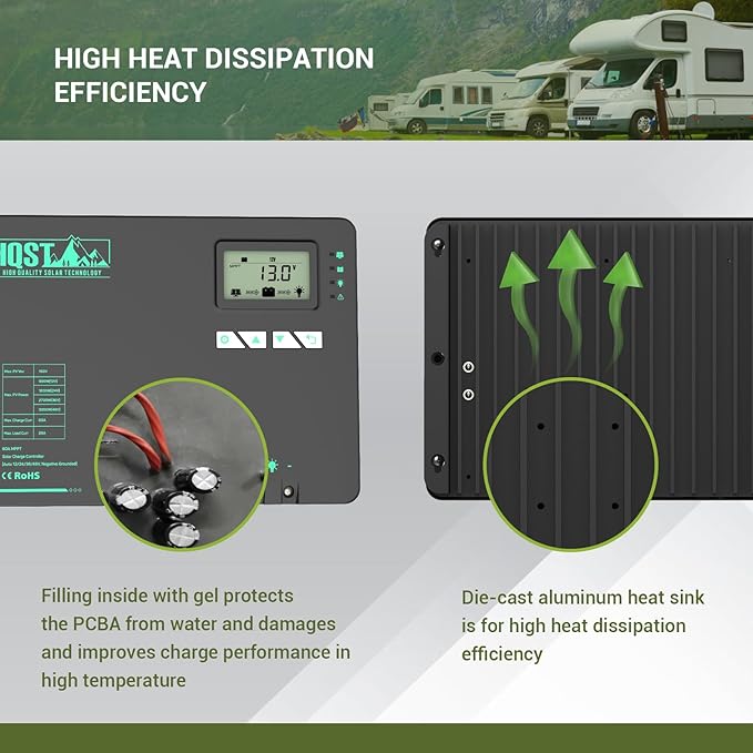 HQST 60 Amp MPPT Solar Charge Controller 12V/24V/36V/48V Negative Grounded - Image 8