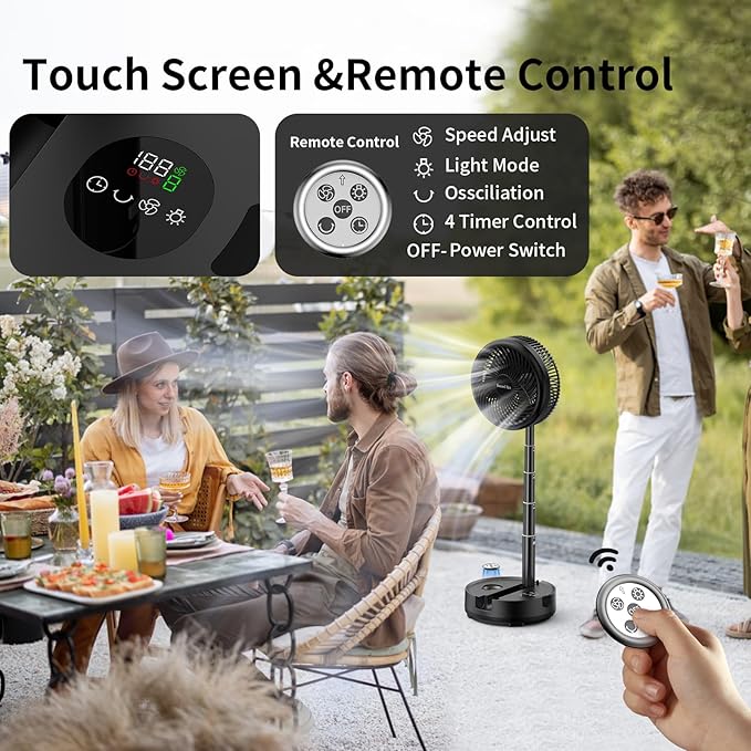 Socool 40000mAh Portable Fan Foldable Battery Rechargeable - Image 5
