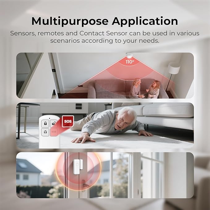 Hapippofa Alarm System for Home Security, WiFi/4G Home Alarm System - Image 7
