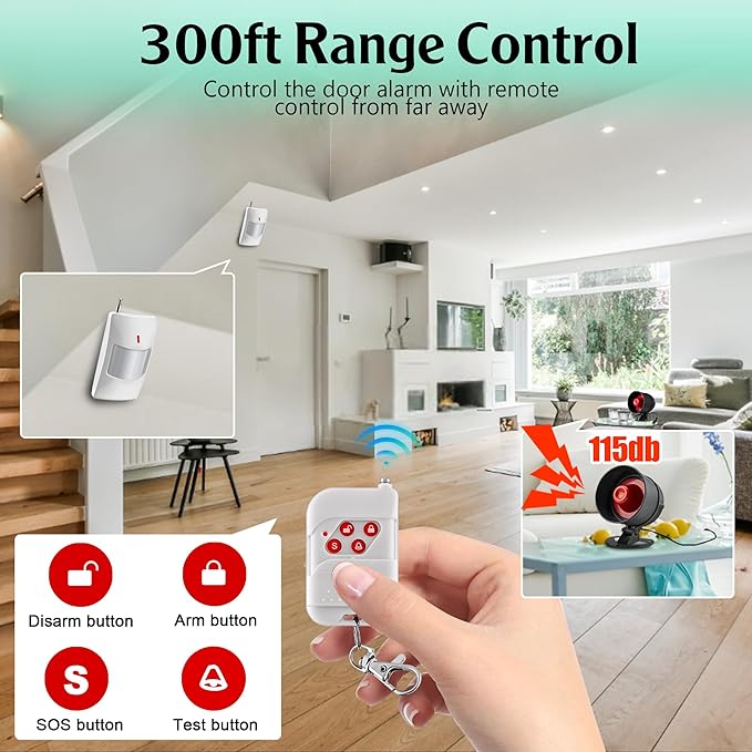 KERUI Standalone Home Office Shop Security Alarm System Kit, Wireless Loud - Image 6