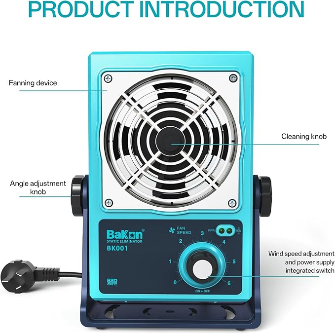 BK001 Ion Blower, Eliminate Static Electricity, Positive and Negative Charge - Image 2