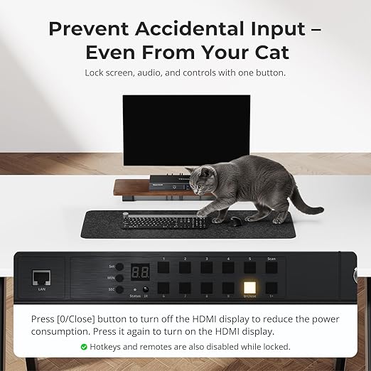 TESmart 16 Port HDMI KVM Switch 8K@60Hz, USB 3.0 16X1 Rackmount KVM - Image 8