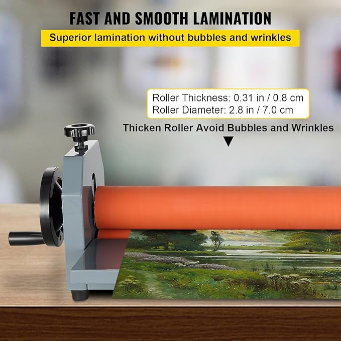 VEVOR 39 Inch Cold Laminator Machine 10mm Manual Vinyl Photo Film Cold - Image 3
