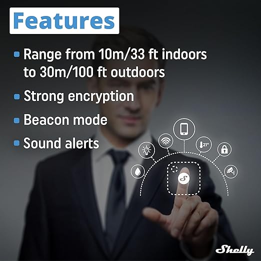 Shelly Blu Button Tough Black | Bluetooth-Operated Multi-Click Action and - Image 4