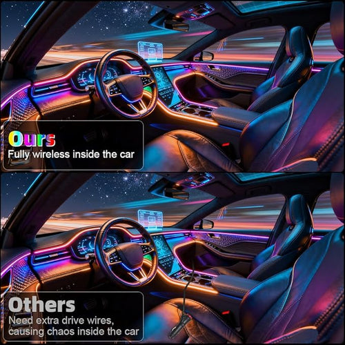 Acrylic Interior Car Ambient Lighting, Interior RGB LED Strip Kit - Image 2