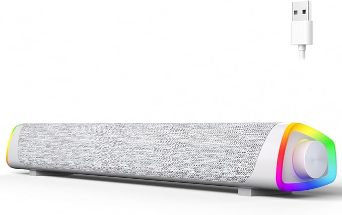SOULION R30 Plus Bluetooth Computer Speakers, All-in-One Control Button by SOULION