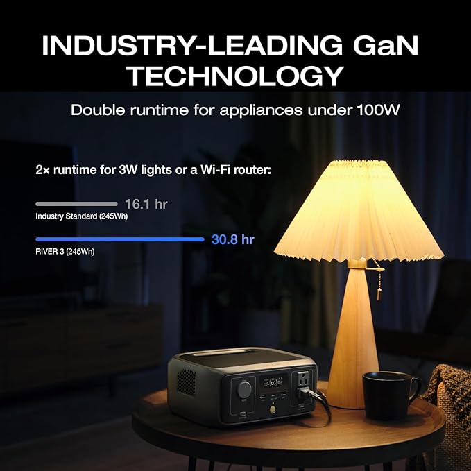 EF ECOFLOW Portable Power Station RIVER 3, 245Wh LiFePO4 Battery Power Station - Image 3