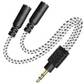 DUKABEL Headphone Splitter, Knitted 3.5mm Audio Splitter TRS 3-Pole Aux by DuKabel