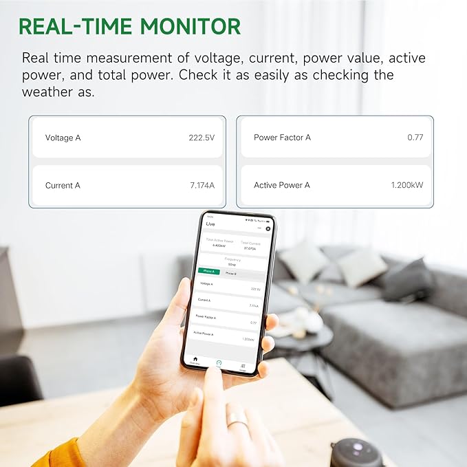 Smart Home Energy Monitor with 3 300A Clamps EdgeAnt, Real-Time Accurate Energy - Image 5