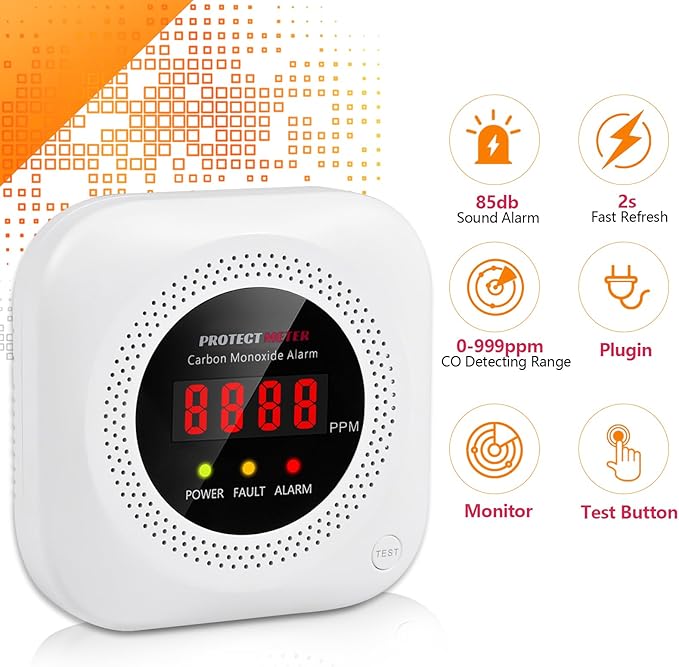 Carbon Monoxide Detectors, 2 Pack Protectmeter Portable Carbon Monoxide - Image 3