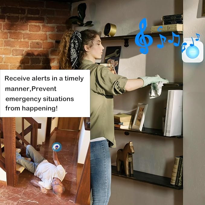 LIOTOIN Caregiver Pager Wireless Call Button Call Bell Emergency Button Call - Image 2