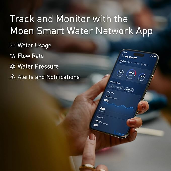 Moen Flo Smart Water Monitor and Automatic Shutoff Sensor, Wi-Fi Connected - Image 20