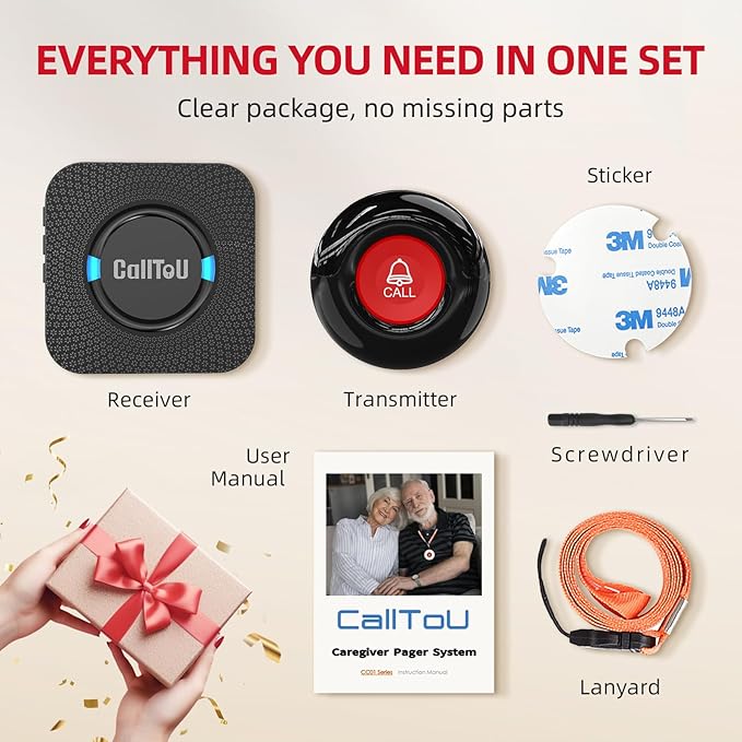 CallToU Caregiver Pager Wireless Call Bell Alert Button - Image 9