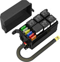Fuse Box 12V Relay Box 6 Way Automotive Waterproof Relay Fuse Box Pre-Wired by Joinfworld